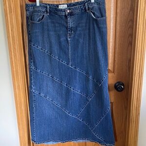 Venezia Blue Denim Maxi Skirt